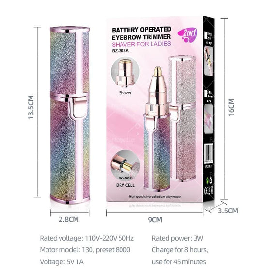 ✨ 2-in-1 Ladies Eyebrow & Face Hair Trimmer