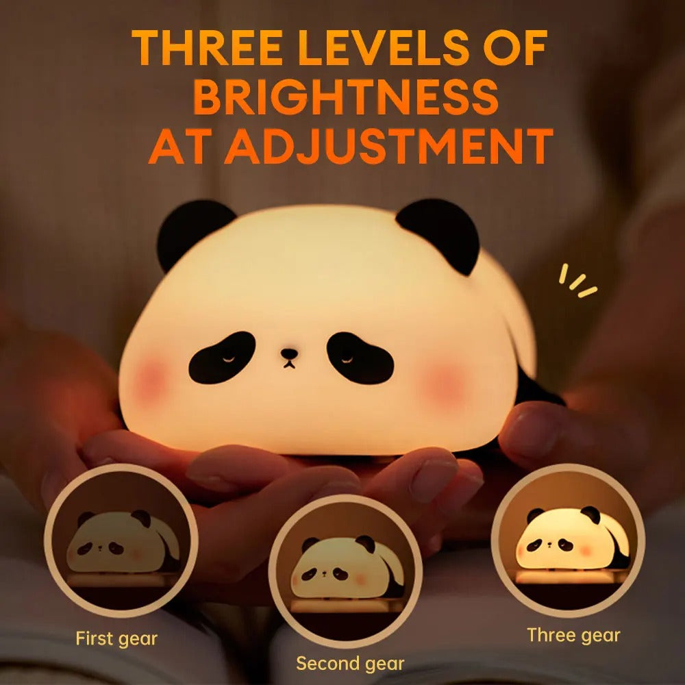 Rechargeable Panda Lamnp Cute Panda Night Light Soft Silicon Panda Lamp 🐼✨